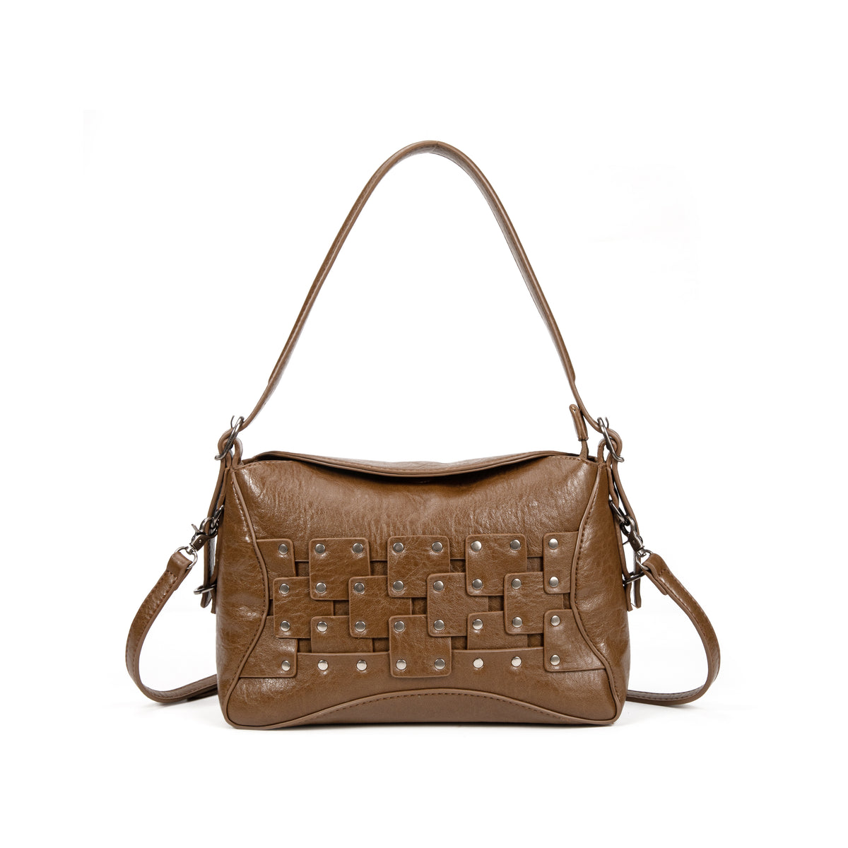 Bolso Tachuelas Invierno 2027 de Moda con Detalles de Hebilla y Correas Ajustables para Mujer