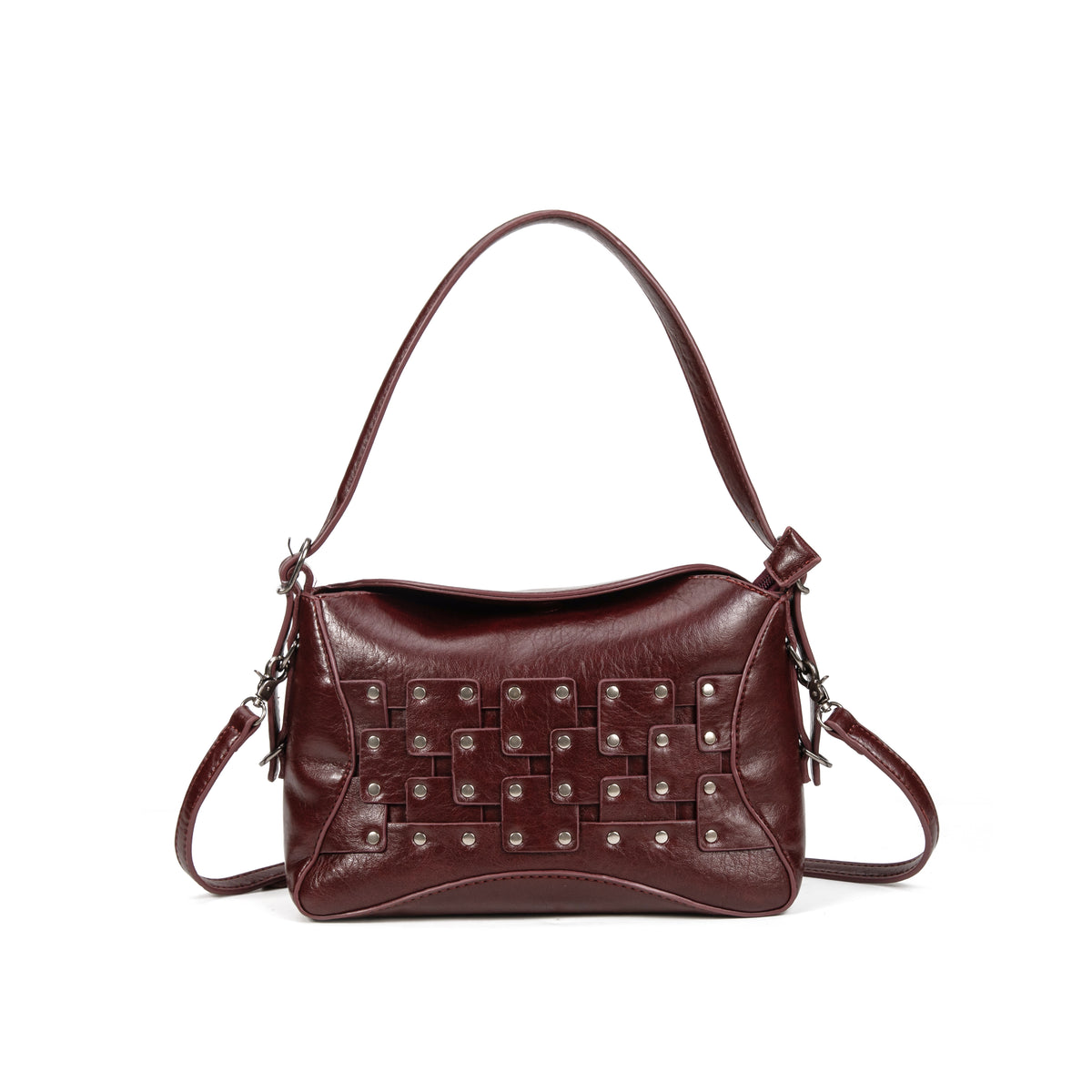 Bolso Tachuelas Invierno 2027 de Moda con Detalles de Hebilla y Correas Ajustables para Mujer