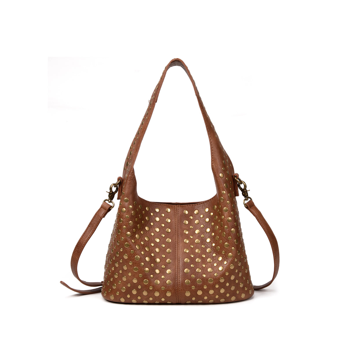 Bolso de Hombro Irene con Tachuelas Doradas y Bandolera – Varios Colores