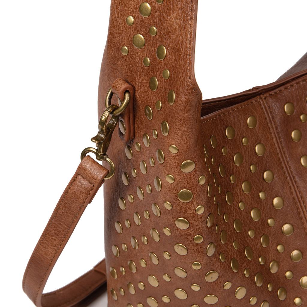 Bolso de Hombro Irene con Tachuelas Doradas y Bandolera – Varios Colores