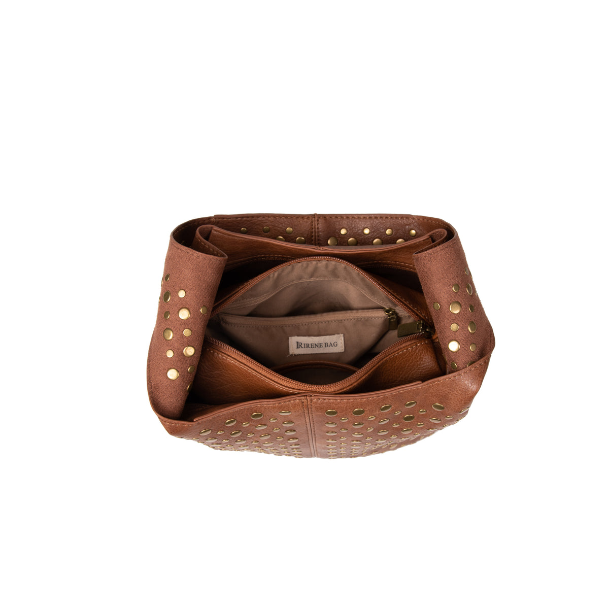 Bolso de Hombro Irene con Tachuelas Doradas y Bandolera – Varios Colores