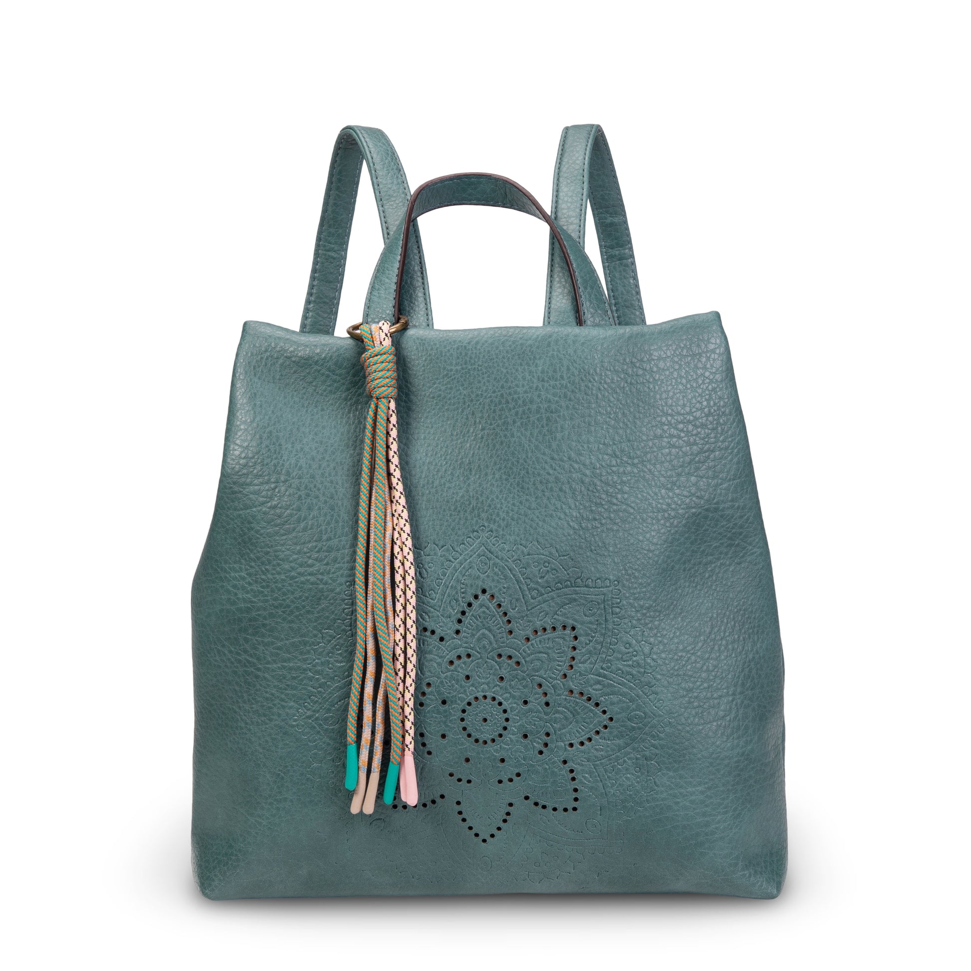 Mochila antirrobo de ecopiel con mandala y borla | Mac&Noa® Lotus Tassel Backpack