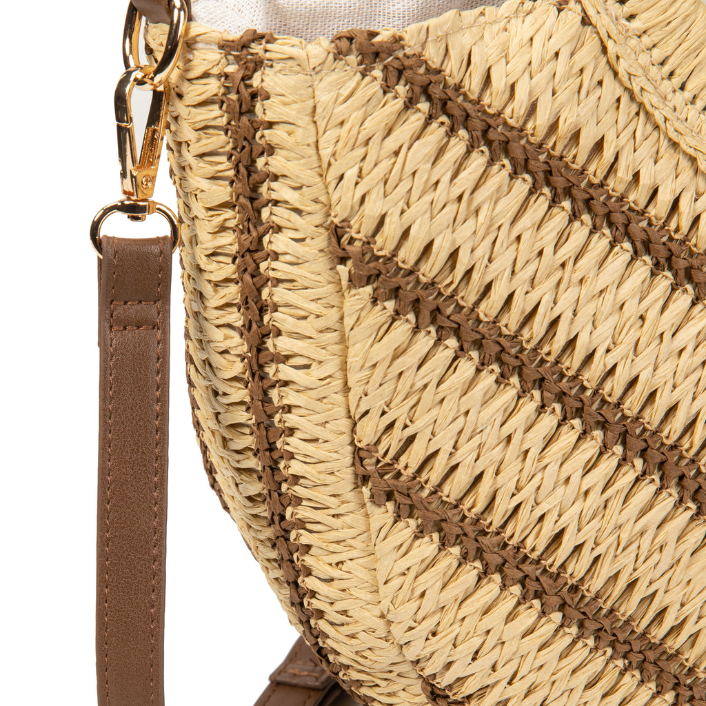 Bolso de mano a rayas