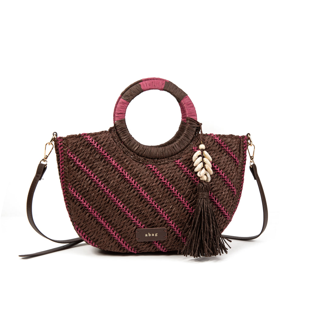 Bolso de mano a rayas