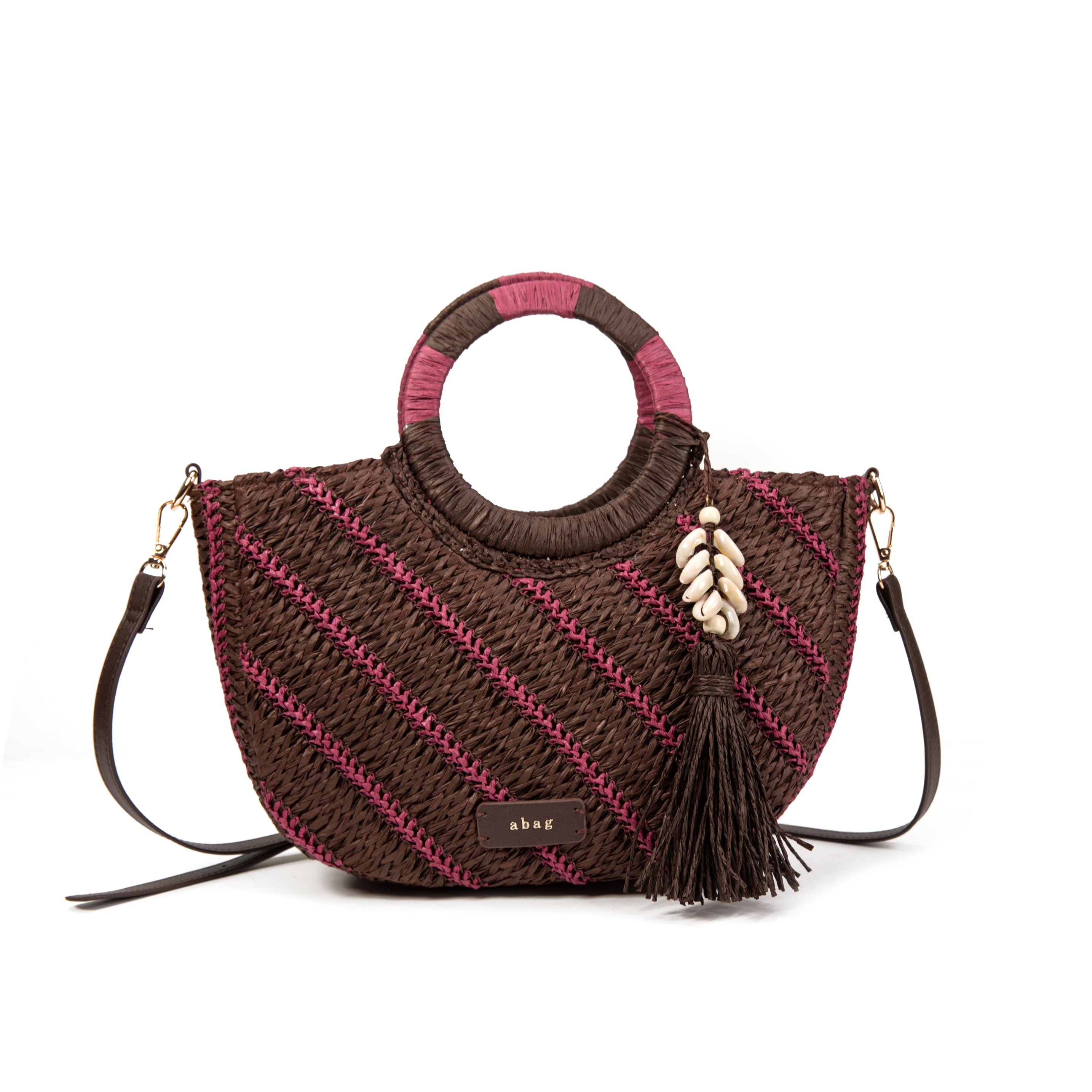 Bolso de mano a rayas